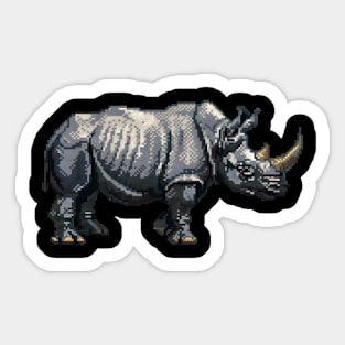 16-Bit Rhinoceros Sticker